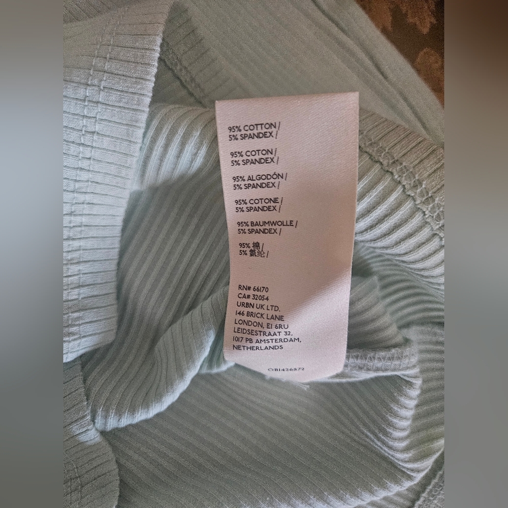 Maeve By Anthropologie Light Green/Sea Blue Long Sleeve Mock Neck Top - Picture 11 of 11